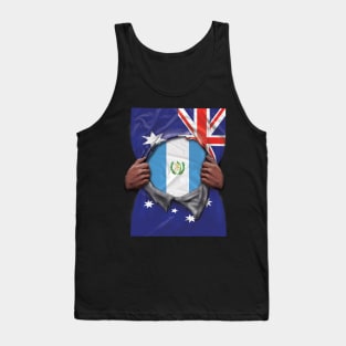 Guatemala Flag Australian Flag Ripped - Gift for Guatemalan From Guatemala Tank Top